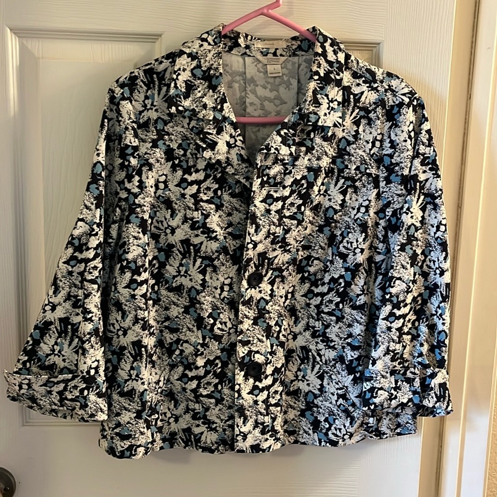 Christopher & Banks floral blazer. Women’s large